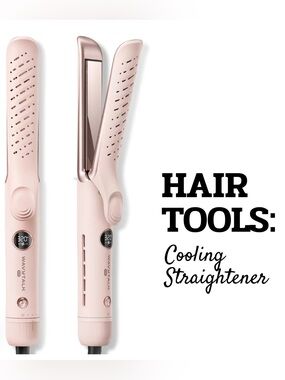 Hair Tools: Cooling Hair Straightener/Flat Iron, Air Cooled Curling Iron